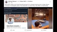 Screenshot of the senate staffer's LinkedIn account and the video preview (Image via Michael Manuel/Fcebook)